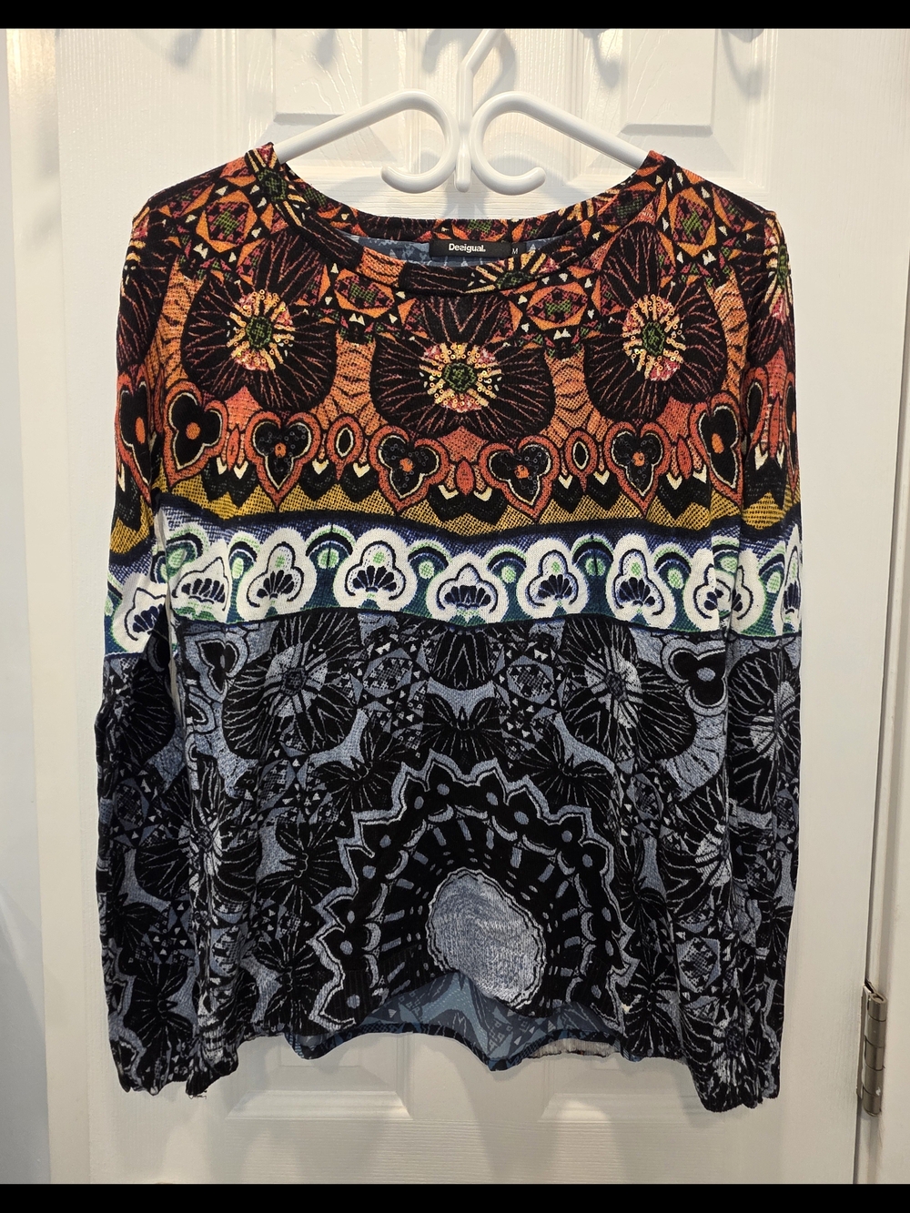 Desigual Women's Multicolor Patterned Long-Sleeve Top